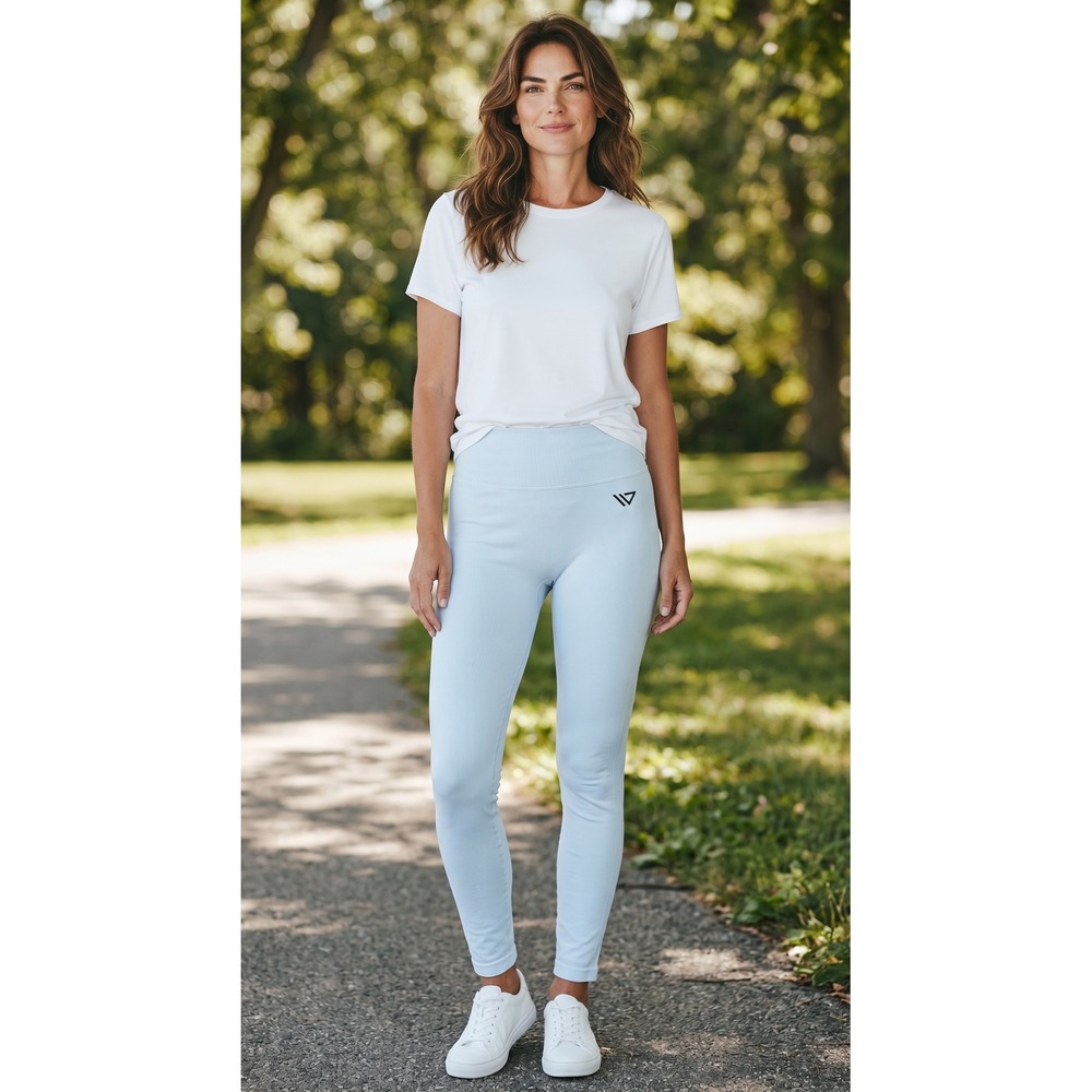 Limitless Women Light Blue Scrunch‎ Butt Seamless High Waisted Workout Leggings